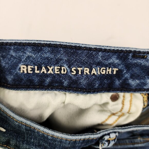 American Eagle Jeans Mens 29x32 Blue Airflex + Relaxed Straight Denim - Picture 5 of 12